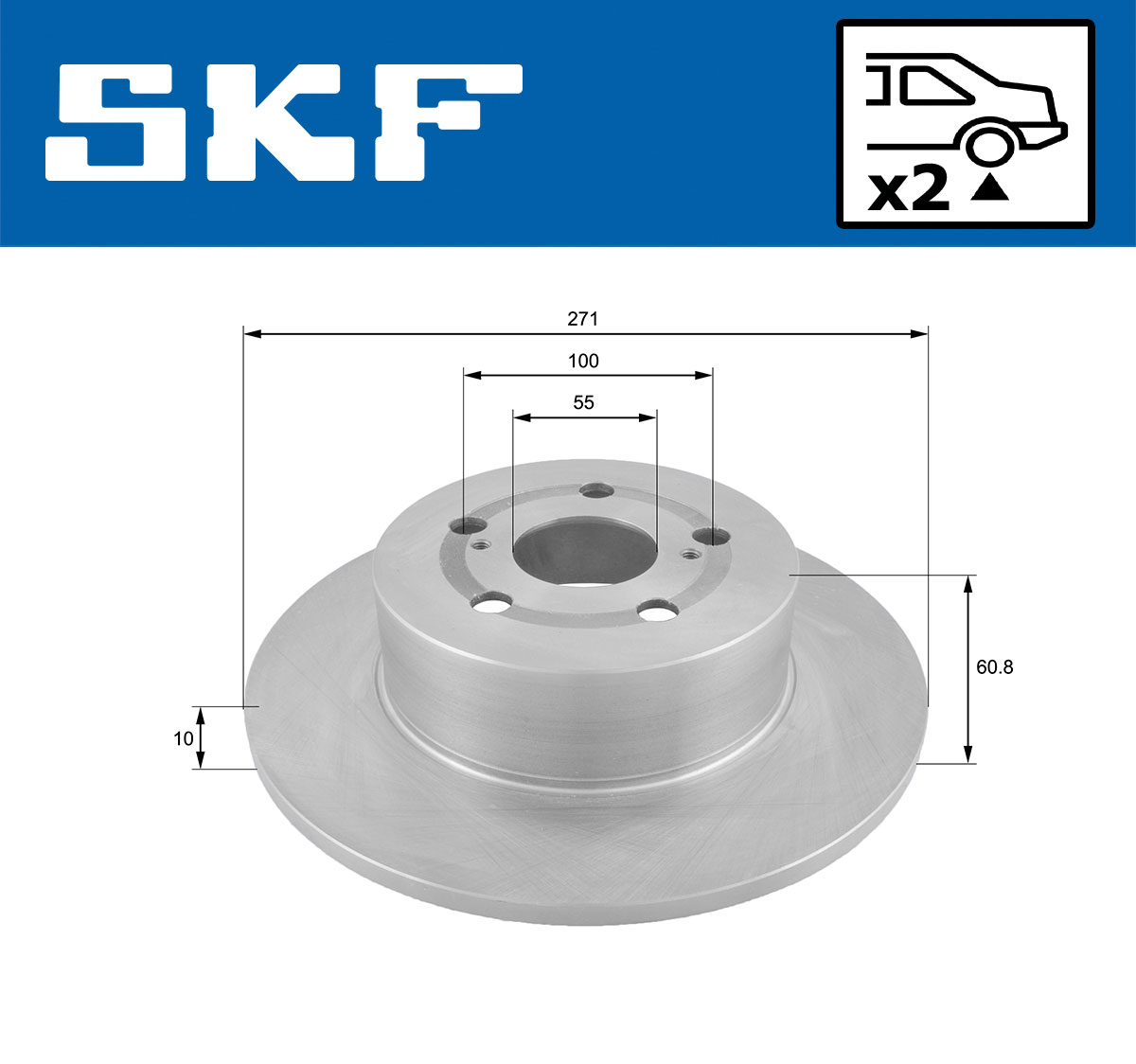 SKF VKBD 91023 S2 Bremsscheibe