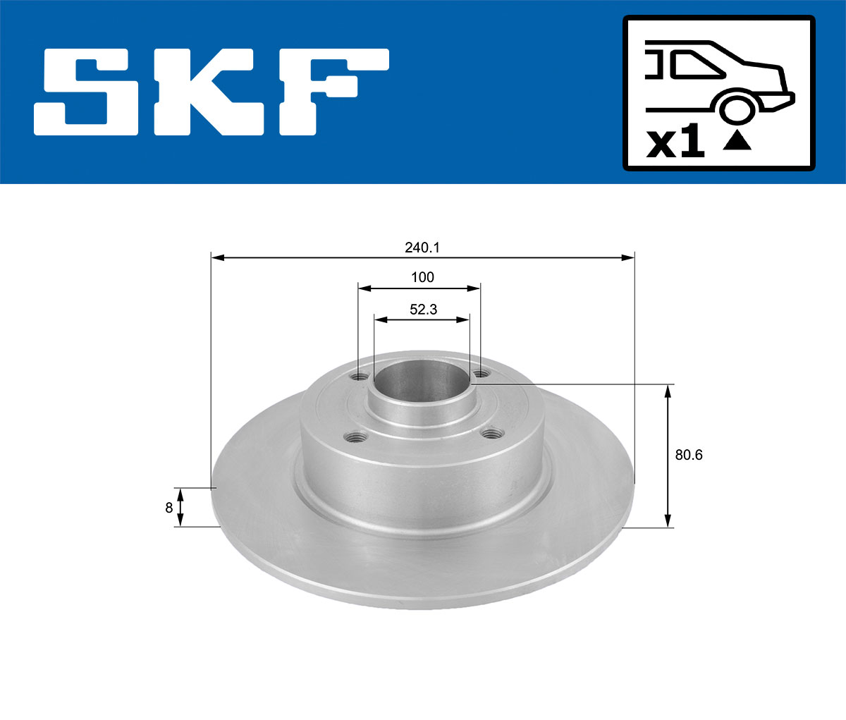 SKF VKBD 91074 S1 Bremsscheibe