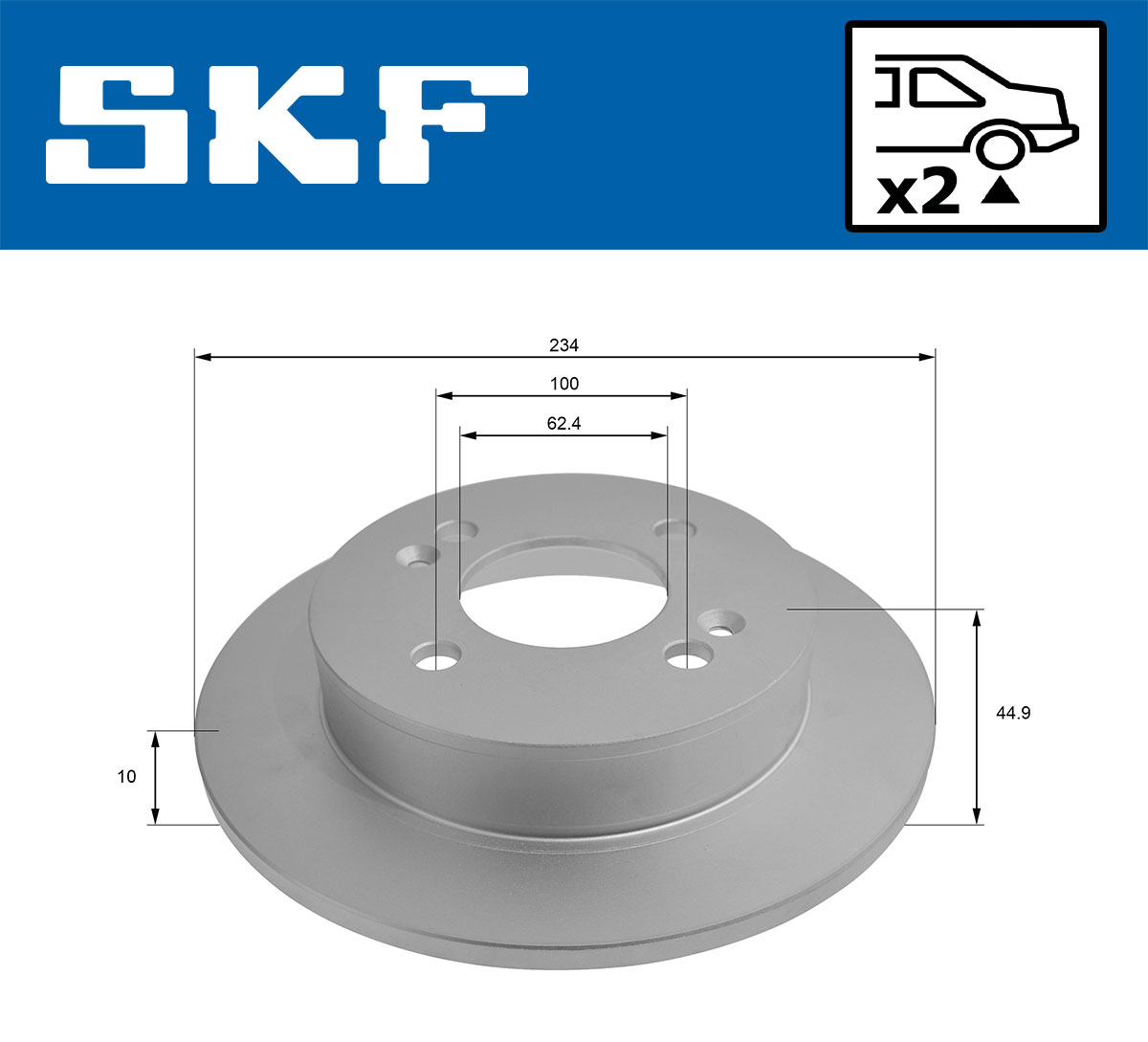 SKF VKBD 91088 S2 Bremsscheibe