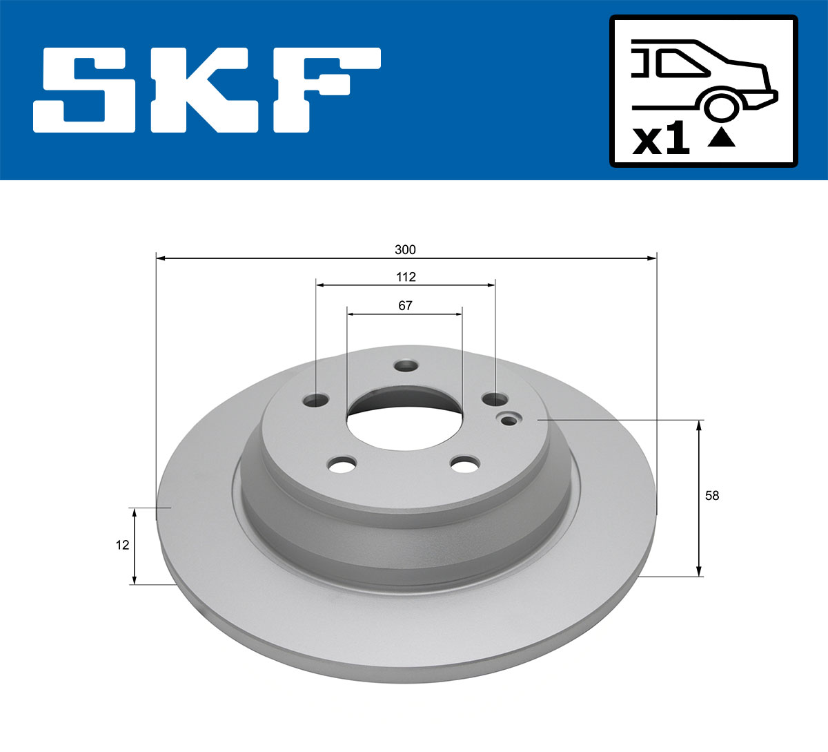 SKF VKBD 91102 S1 Bremsscheibe
