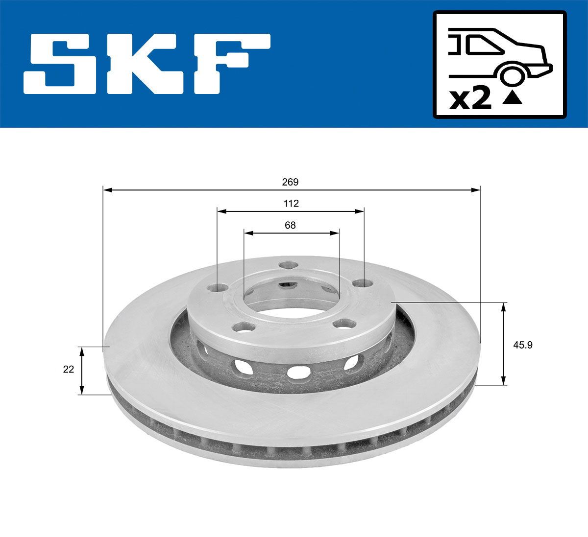 SKF VKBD 91144 V2 Bremsscheibe
