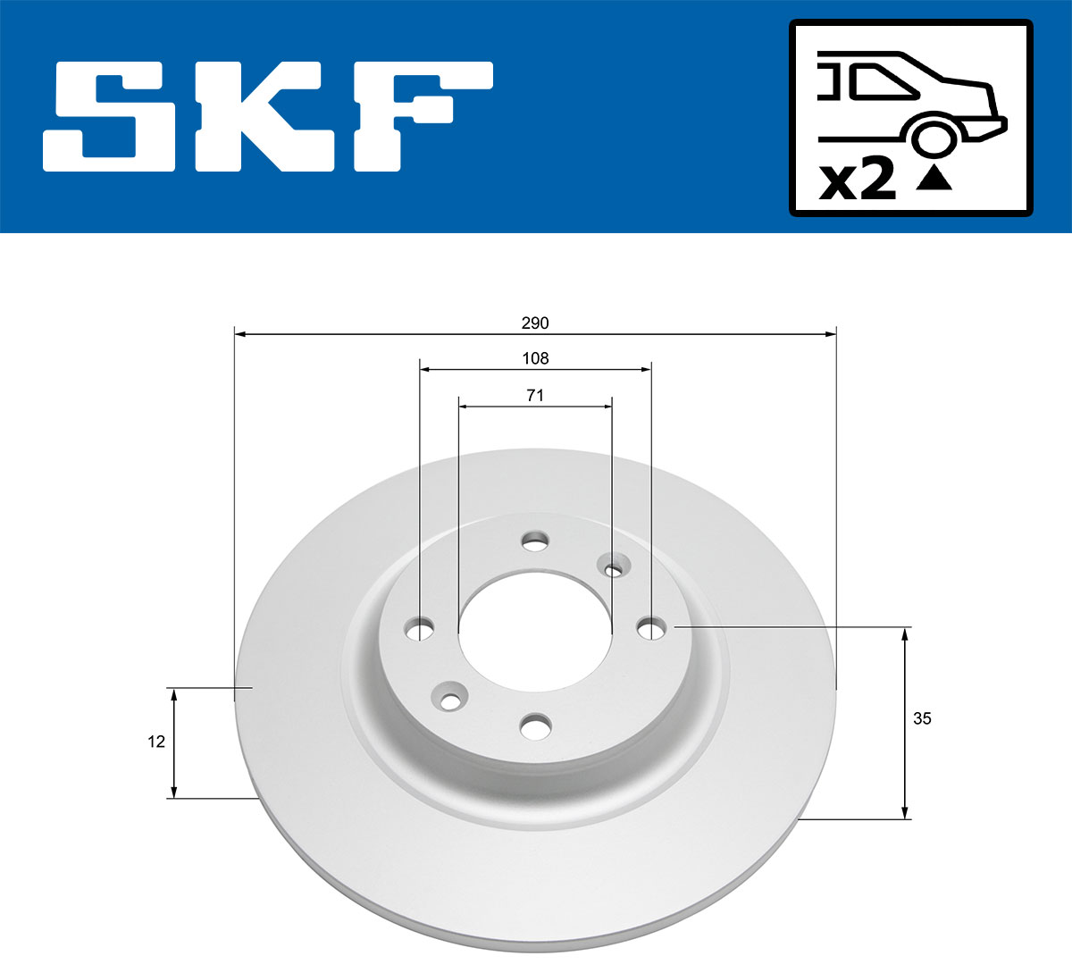 SKF VKBD 91165 S2 Bremsscheibe