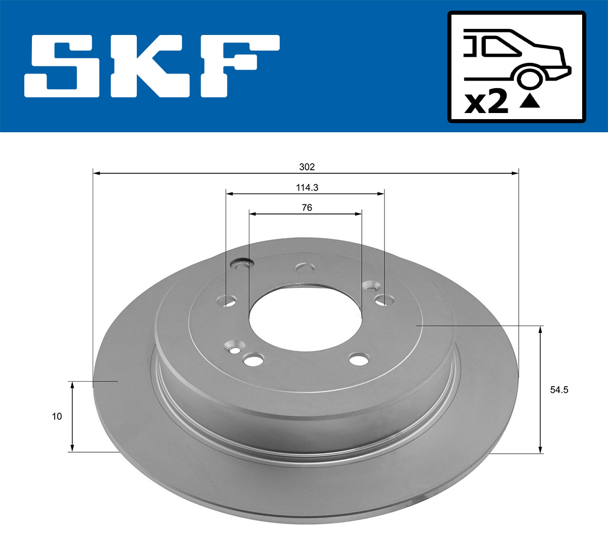 SKF VKBD 91304 S2 Bremsscheibe