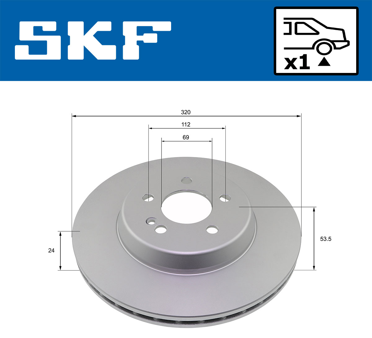 SKF VKBD 91332 V1 Bremsscheibe