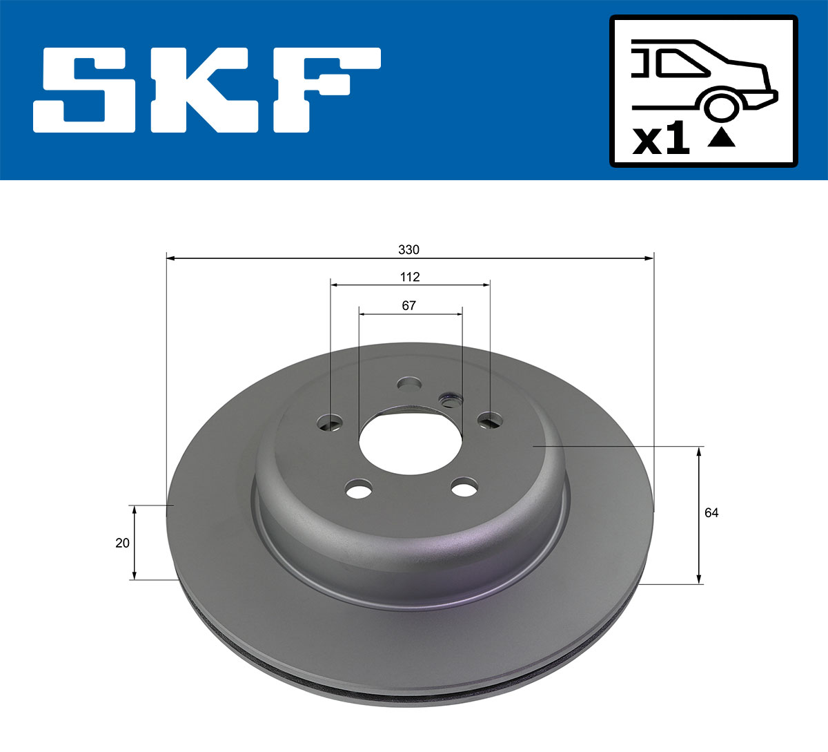 SKF VKBD 91356 V1 Bremsscheibe