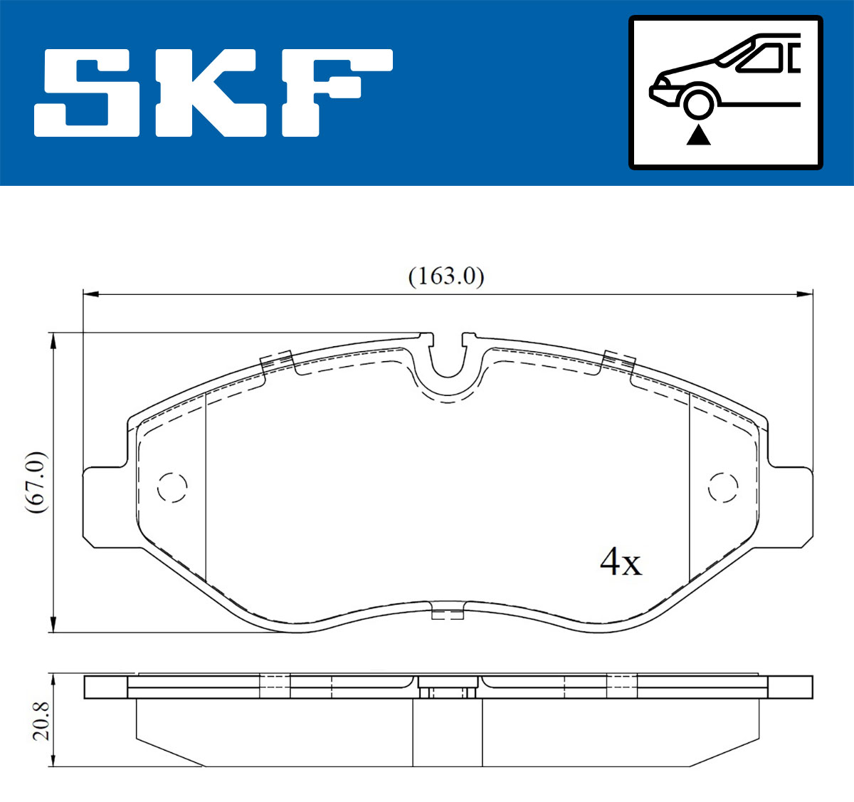 SKF VKBP 80006 Bremsbelagsatz, Scheibenbremse
