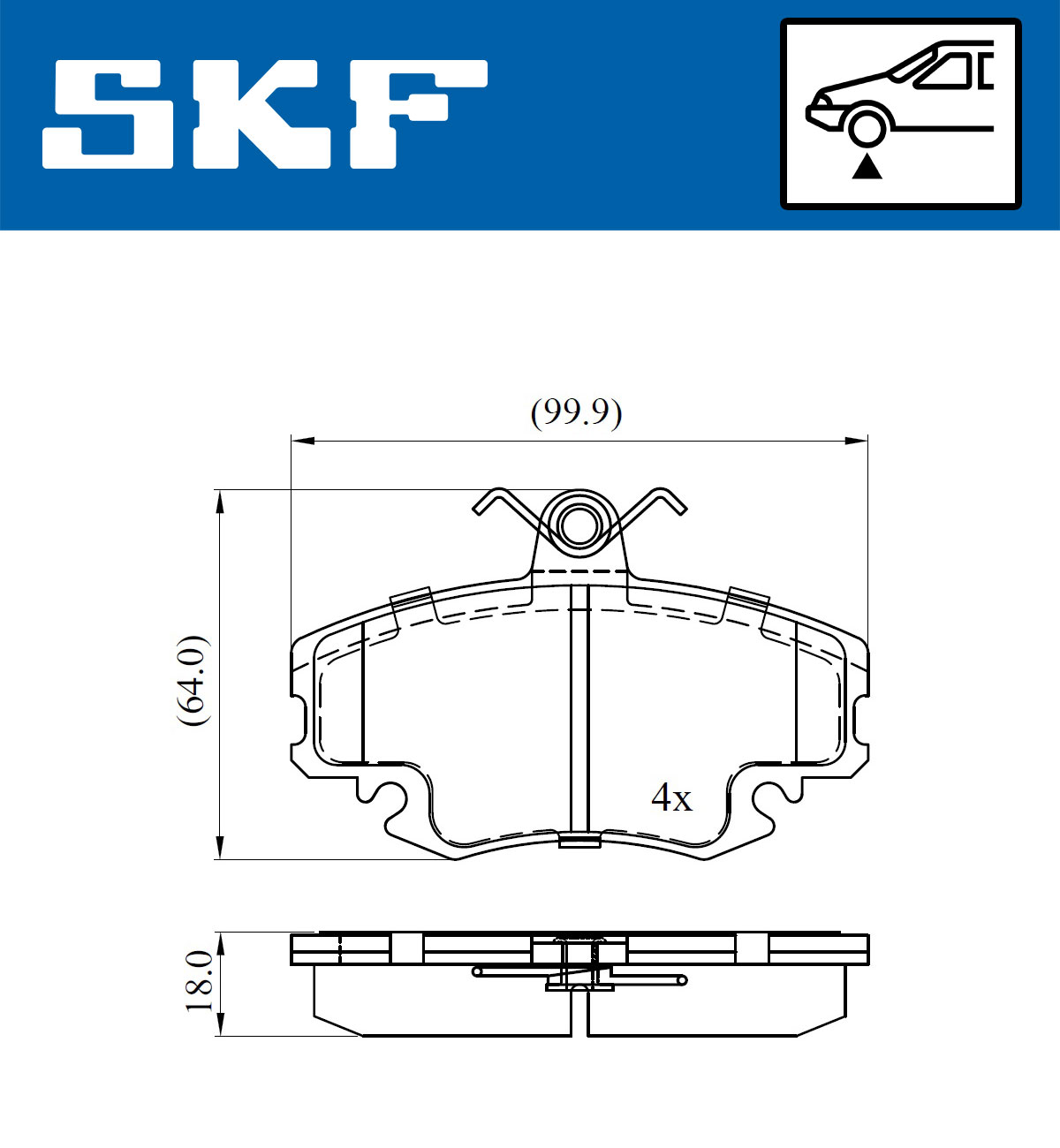 SKF VKBP 80050 Bremsbelagsatz, Scheibenbremse