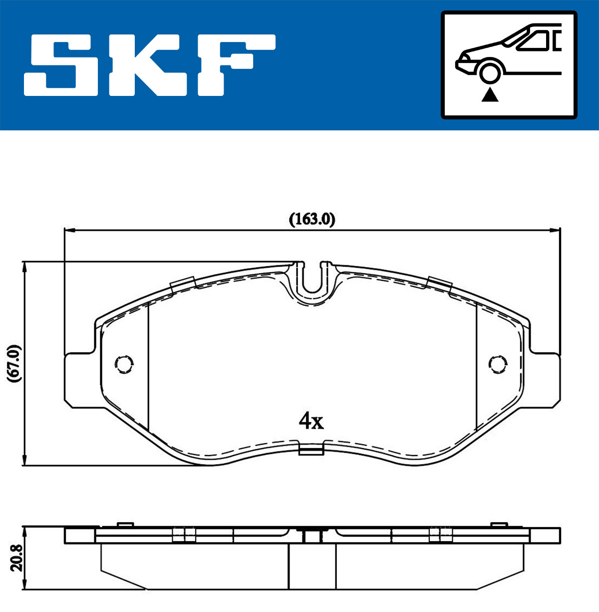 SKF VKBP 80089 Bremsbelagsatz, Scheibenbremse