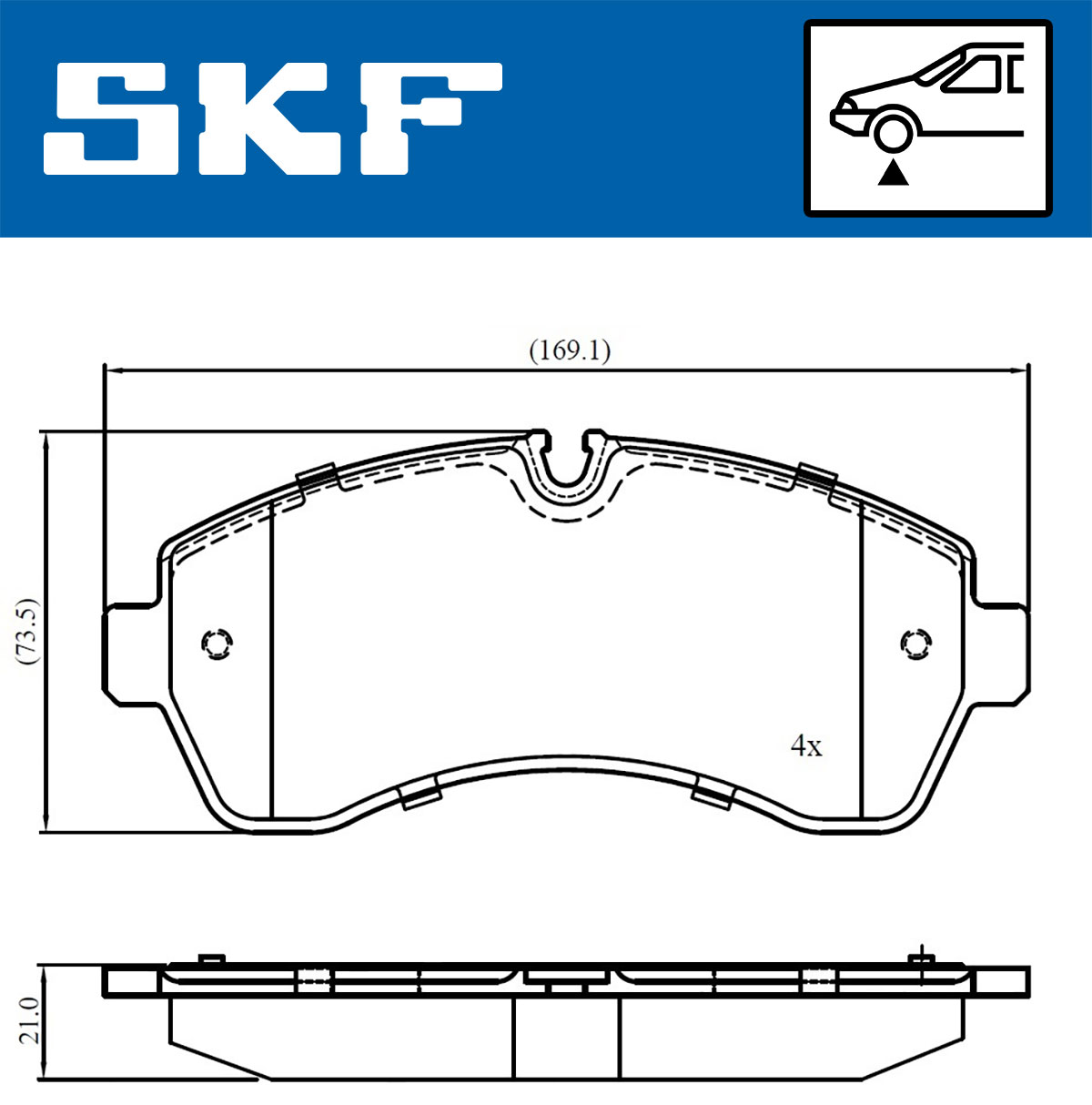 SKF VKBP 80115 Bremsbelagsatz, Scheibenbremse