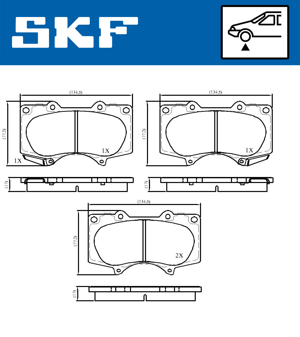 SKF VKBP 80135 A Bremsbelagsatz, Scheibenbremse