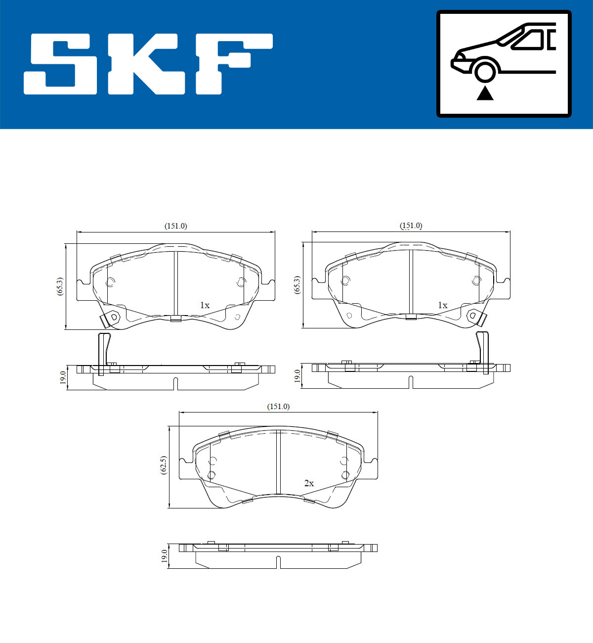 SKF VKBP 80167 A Bremsbelagsatz, Scheibenbremse
