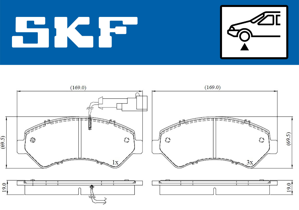SKF VKBP 80210 E Bremsbelagsatz, Scheibenbremse