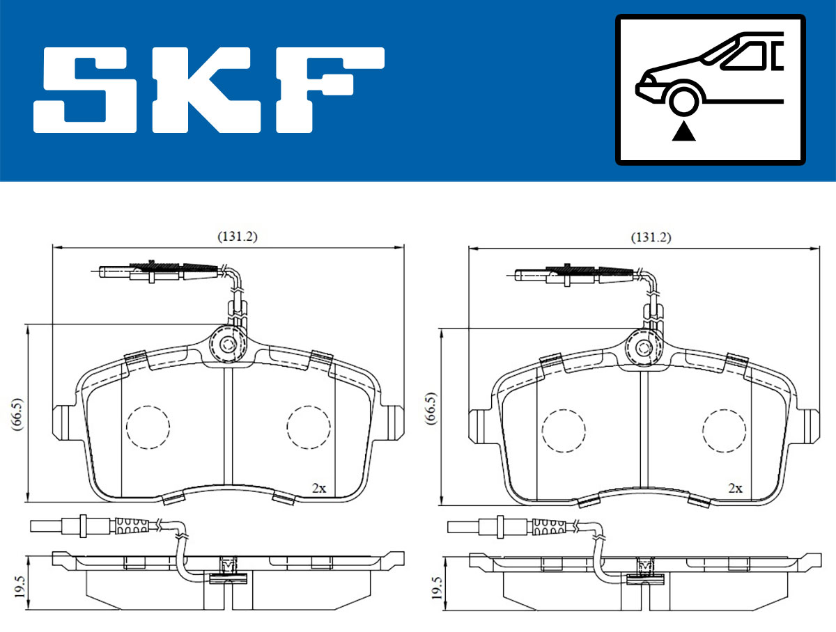 SKF VKBP 80232 E Bremsbelagsatz, Scheibenbremse
