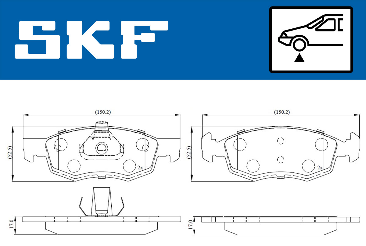SKF VKBP 80294 Bremsbelagsatz, Scheibenbremse