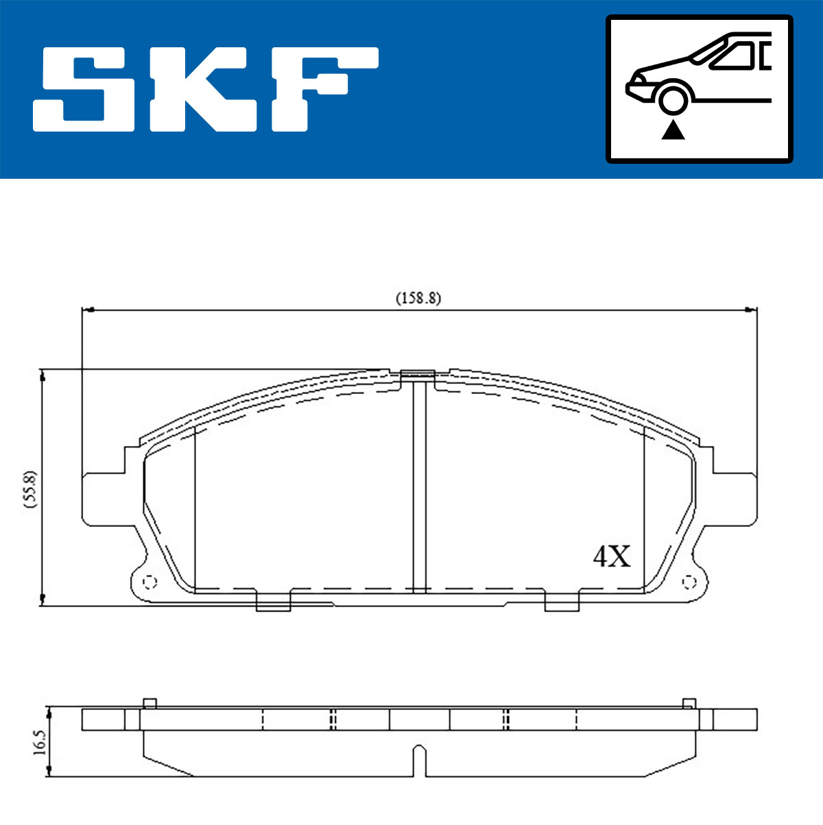 SKF VKBP 80296 Bremsbelagsatz, Scheibenbremse