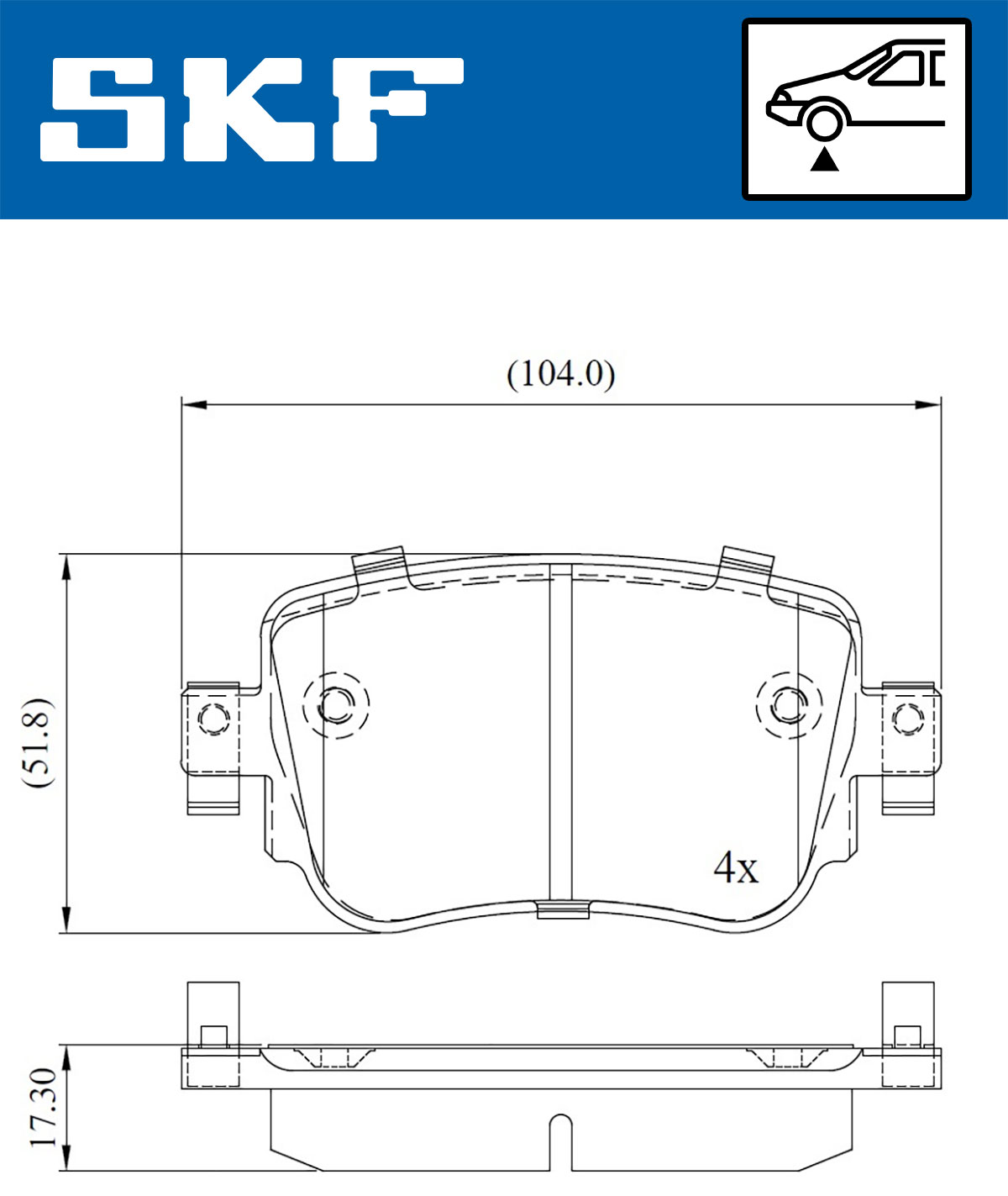 SKF VKBP 80324 Bremsbelagsatz, Scheibenbremse