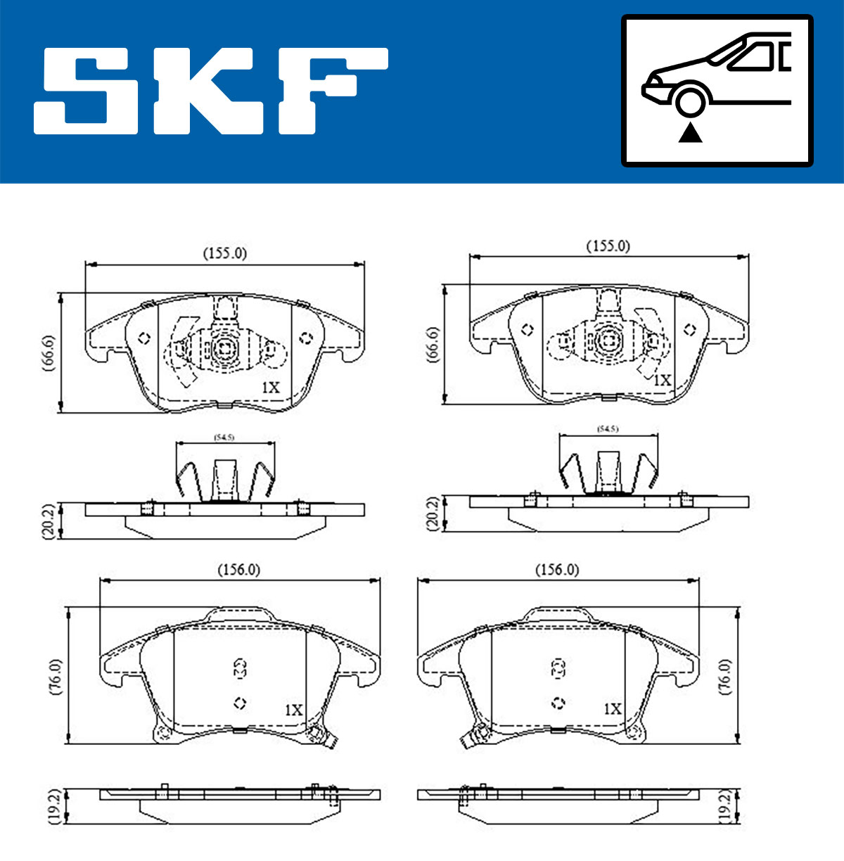 SKF VKBP 80359 A Bremsbelagsatz, Scheibenbremse