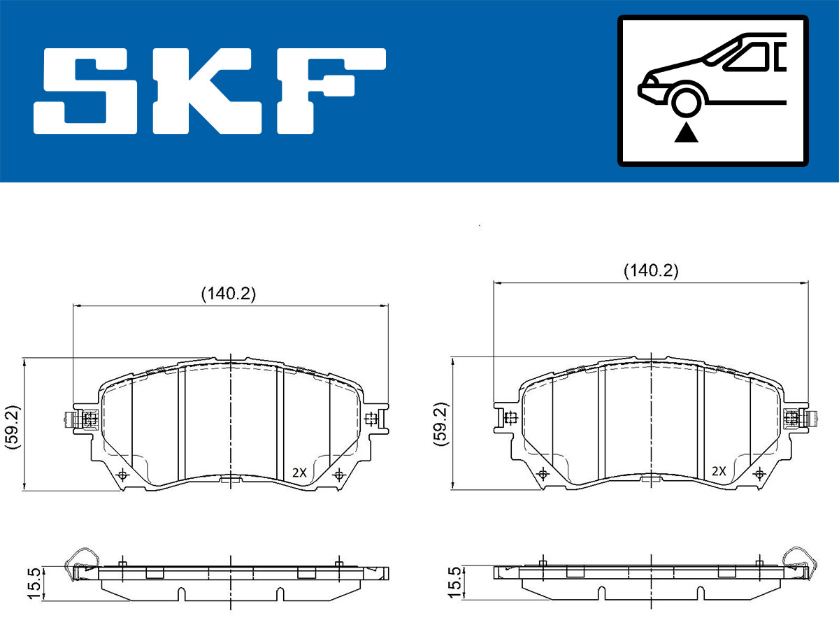 SKF VKBP 80394 A Bremsbelagsatz, Scheibenbremse