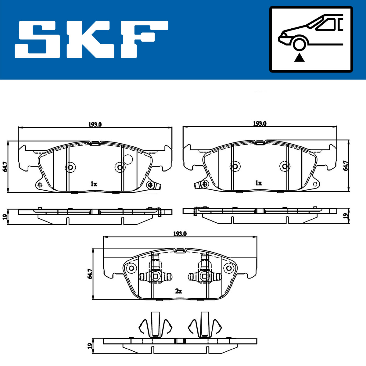 SKF VKBP 80433 A Bremsbelagsatz, Scheibenbremse
