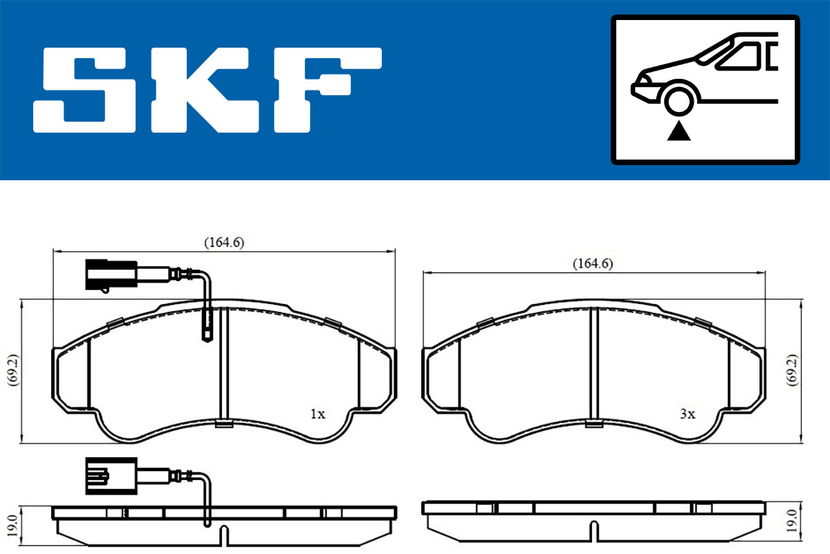 SKF VKBP 80441 E Bremsbelagsatz, Scheibenbremse