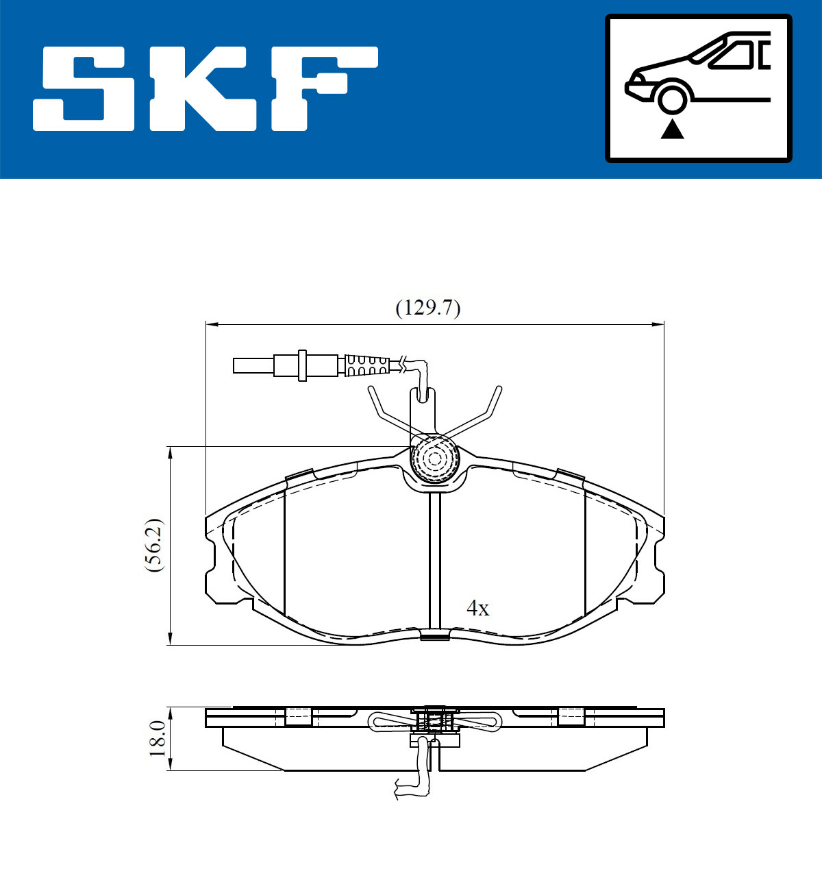VKBP 80477 E SKF Brake Pad Set, disc brake for CITROËN,PEUGEOT