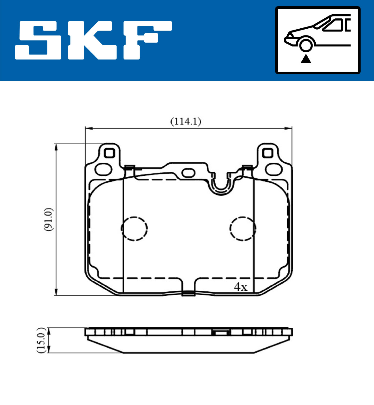 SKF VKBP 80481 Bremsbelagsatz, Scheibenbremse