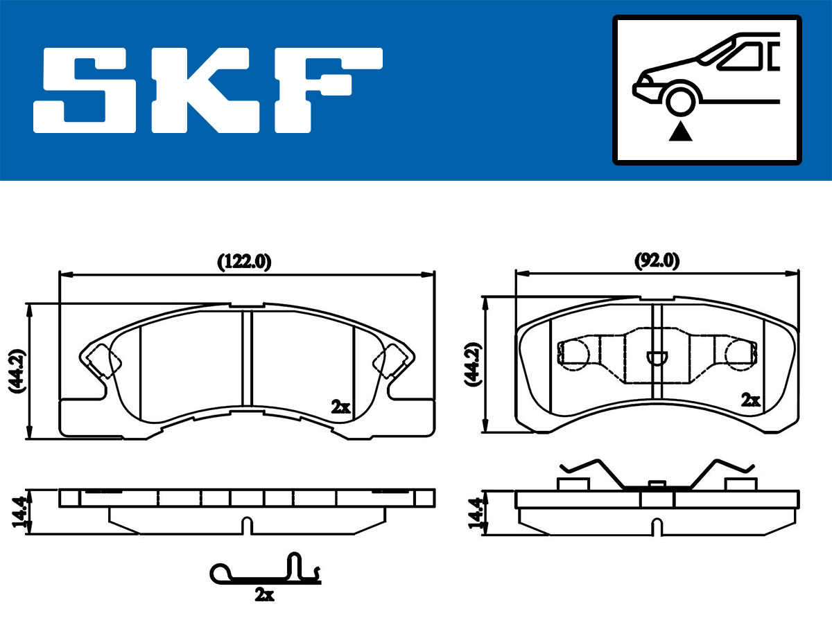 SKF VKBP 80490 A Bremsbelagsatz, Scheibenbremse
