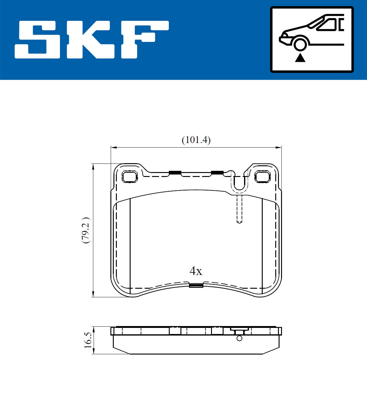 SKF VKBP 80495 Bremsbelagsatz, Scheibenbremse
