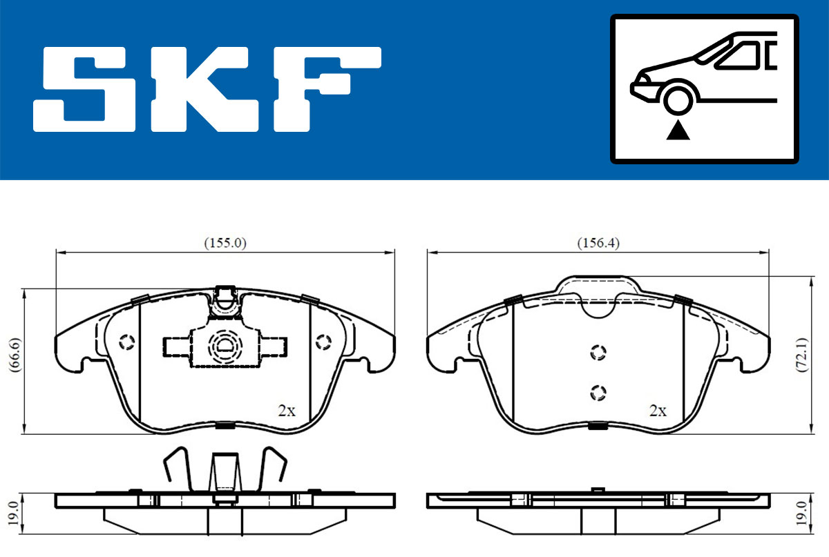 SKF VKBP 80503 Bremsbelagsatz, Scheibenbremse