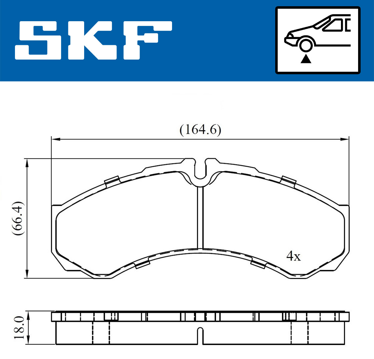 SKF VKBP 80507 Bremsbelagsatz, Scheibenbremse