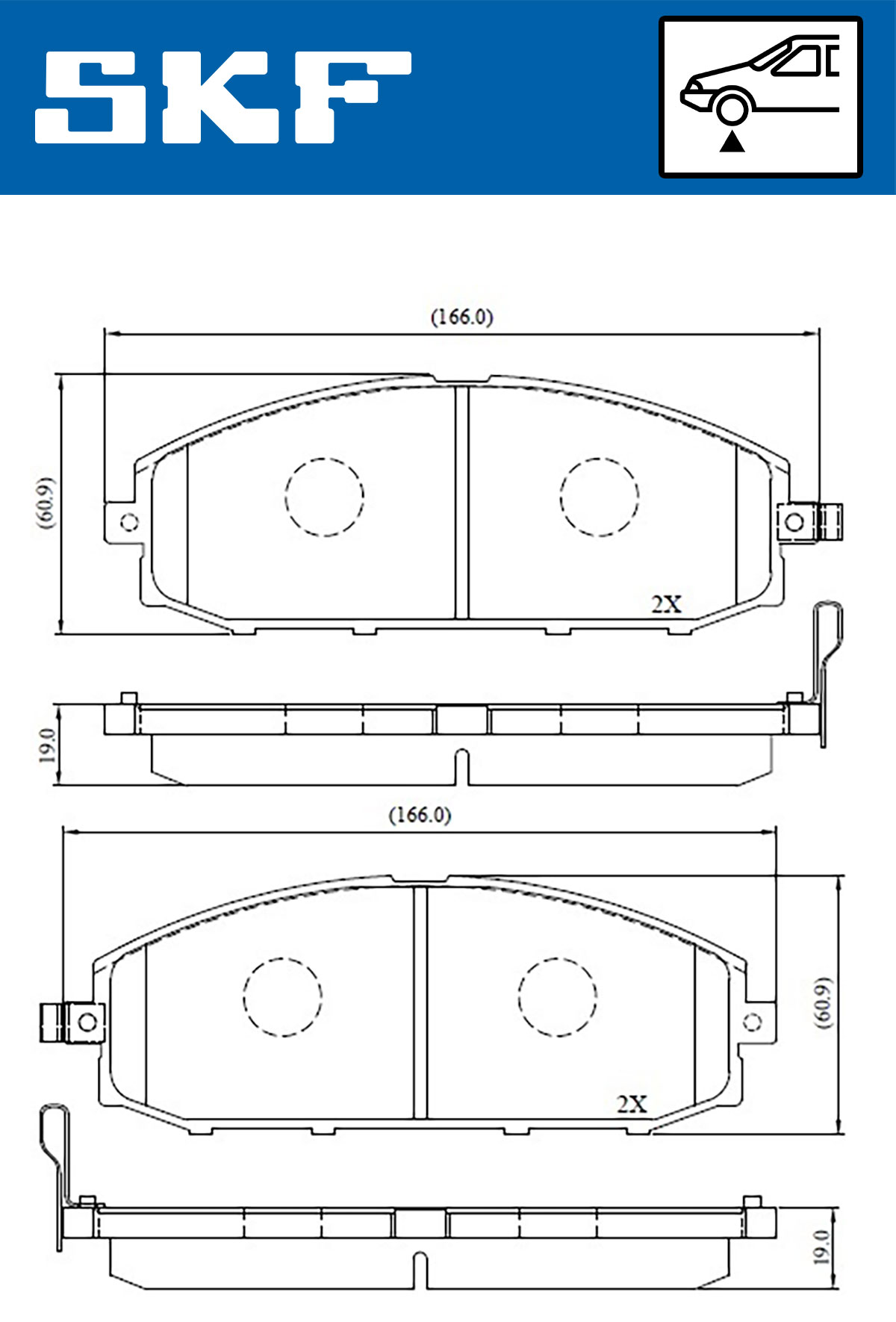 SKF VKBP 80509 A Bremsbelagsatz, Scheibenbremse