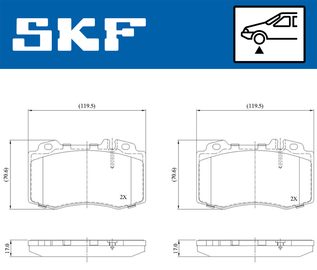 SKF VKBP 80513 Bremsbelagsatz, Scheibenbremse