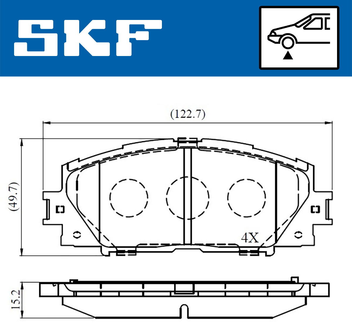 SKF VKBP 80529 Bremsbelagsatz, Scheibenbremse