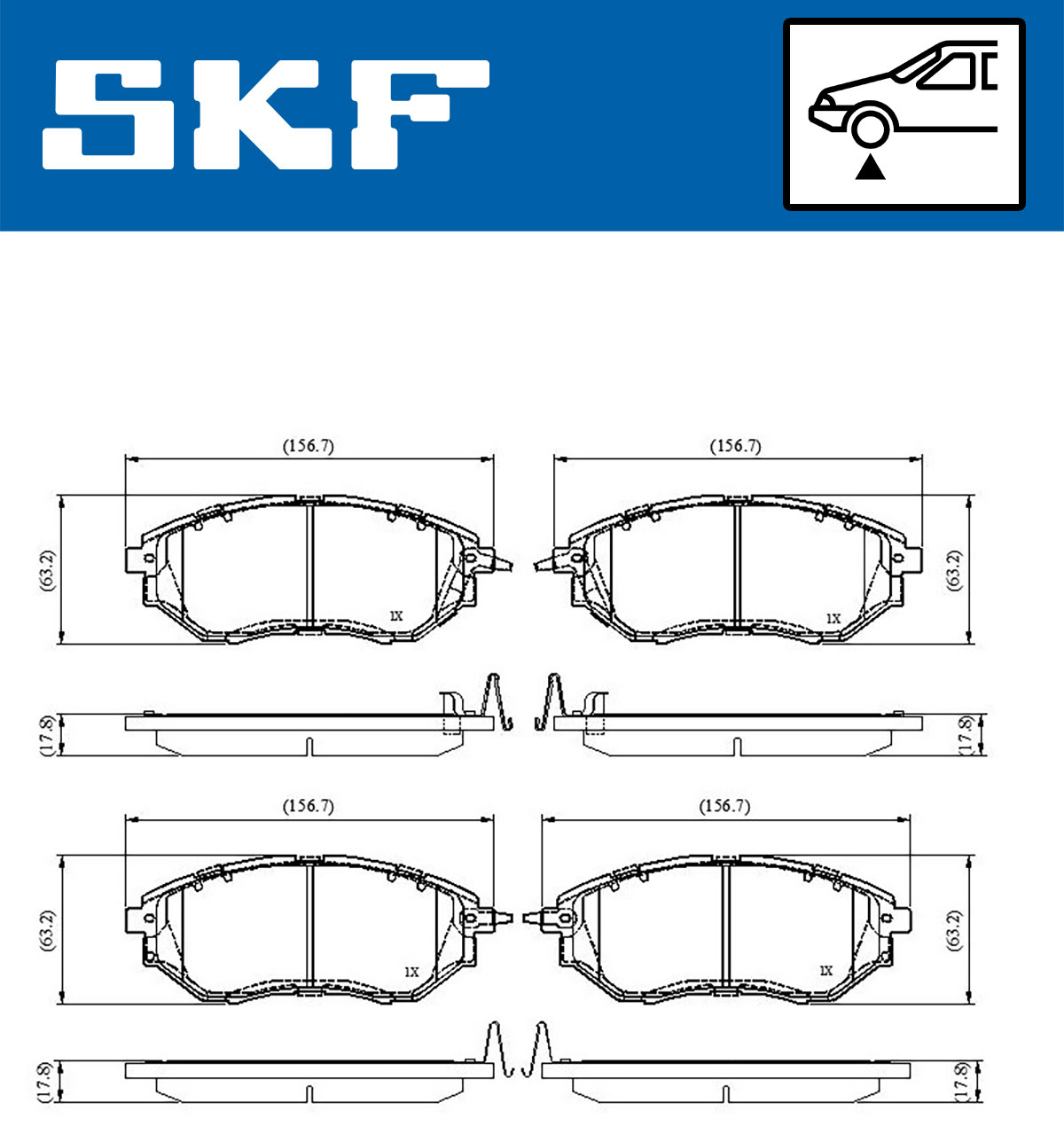 SKF VKBP 80555 A Bremsbelagsatz, Scheibenbremse