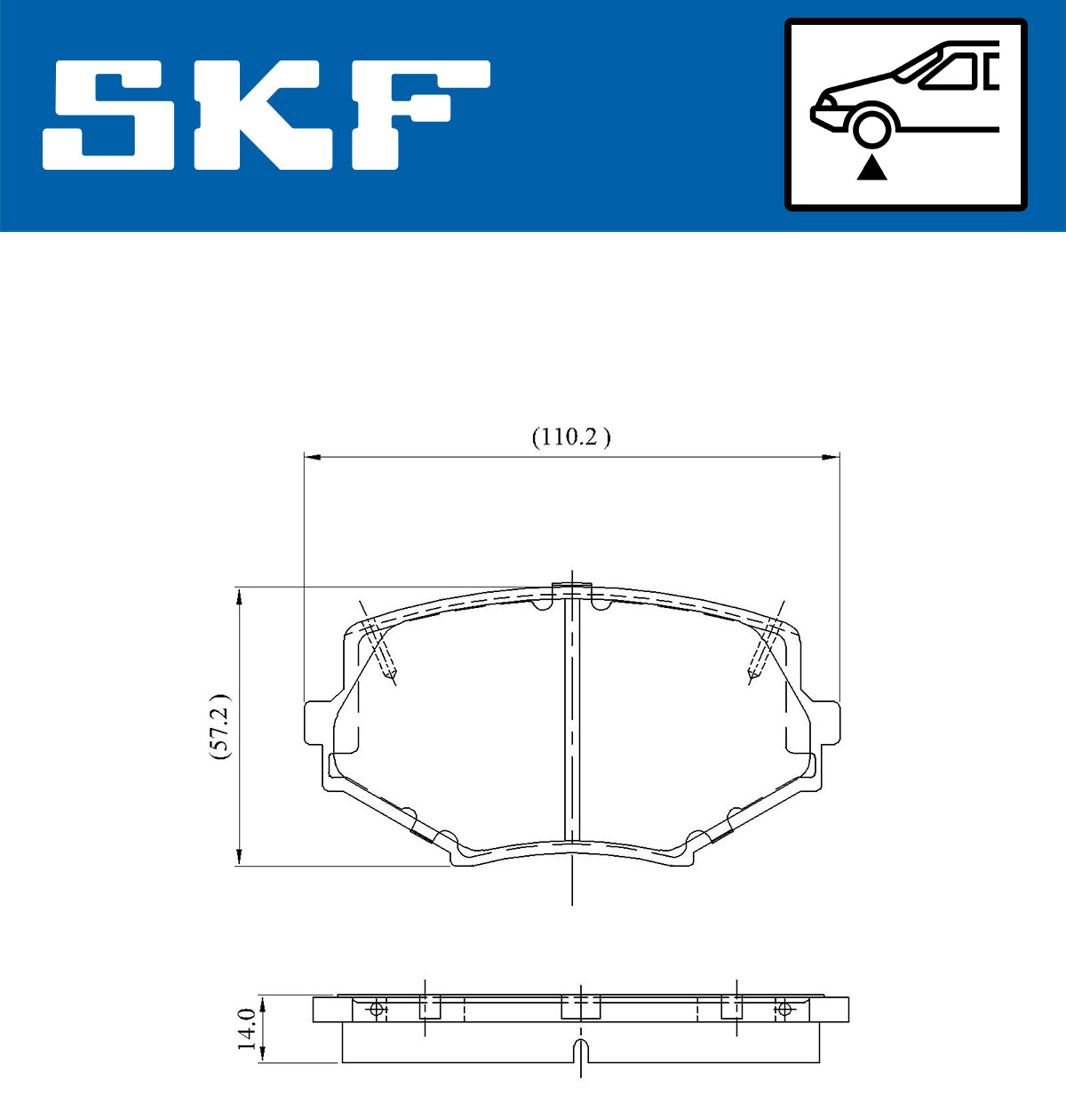 SKF VKBP 80564 A Bremsbelagsatz, Scheibenbremse