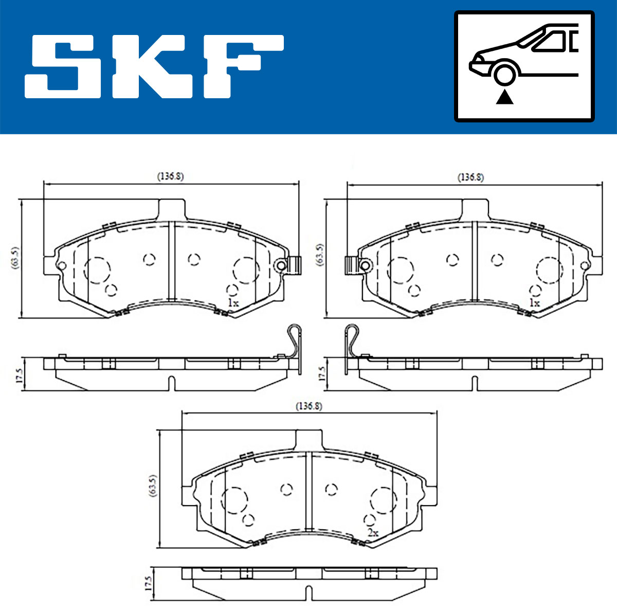 SKF VKBP 80591 A Bremsbelagsatz, Scheibenbremse