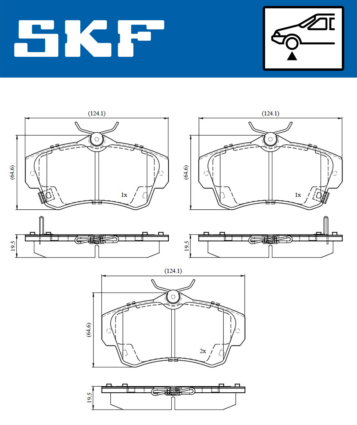 SKF VKBP 80605 A Bremsbelagsatz, Scheibenbremse