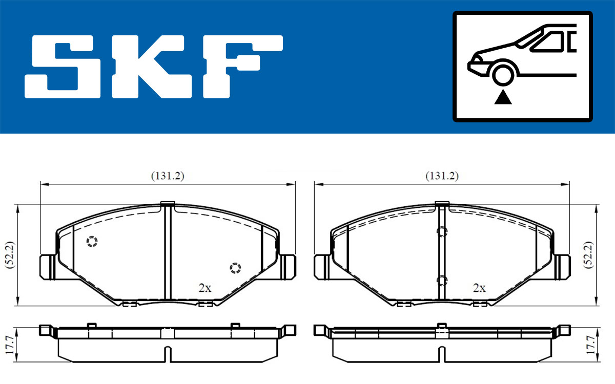 SKF VKBP 80628 Bremsbelagsatz, Scheibenbremse