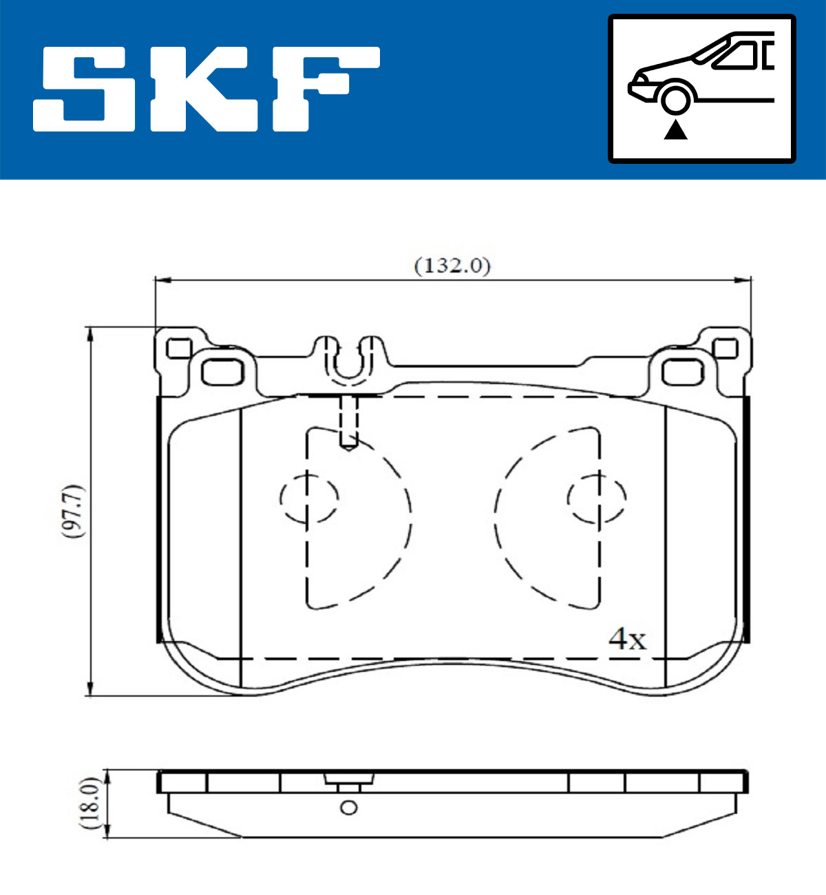 SKF VKBP 80631 Bremsbelagsatz, Scheibenbremse