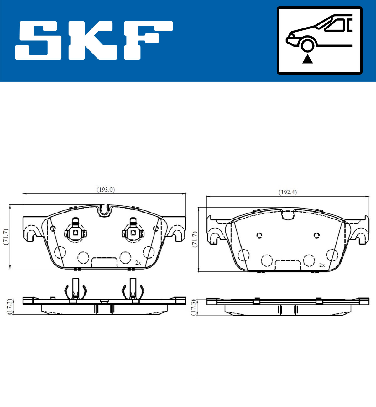 SKF VKBP 80632 Bremsbelagsatz, Scheibenbremse