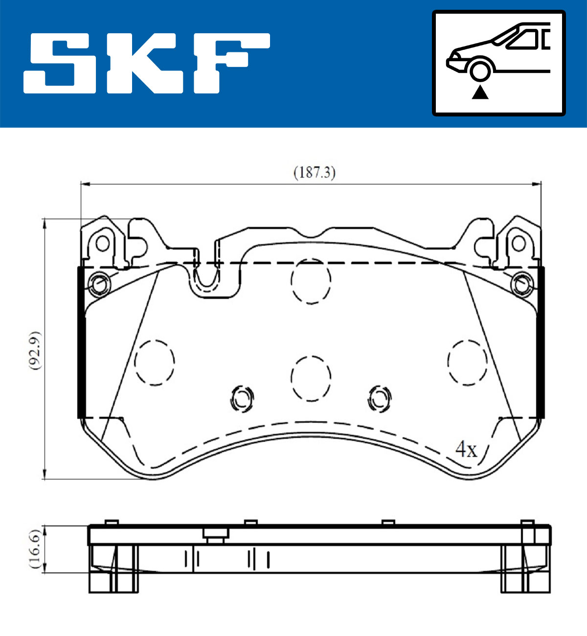 SKF VKBP 80643 E Bremsbelagsatz, Scheibenbremse