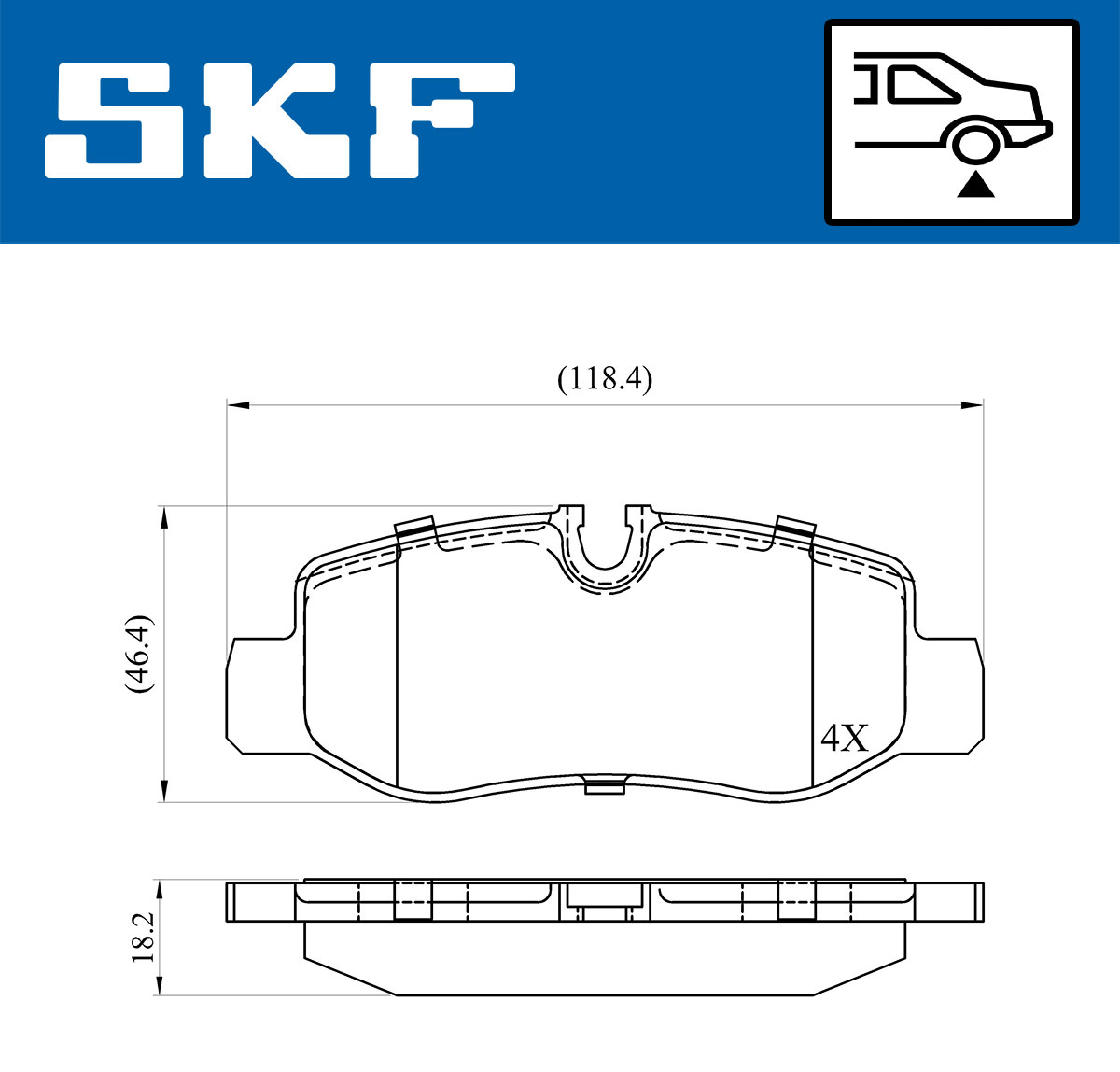 SKF VKBP 90080 Bremsbelagsatz, Scheibenbremse