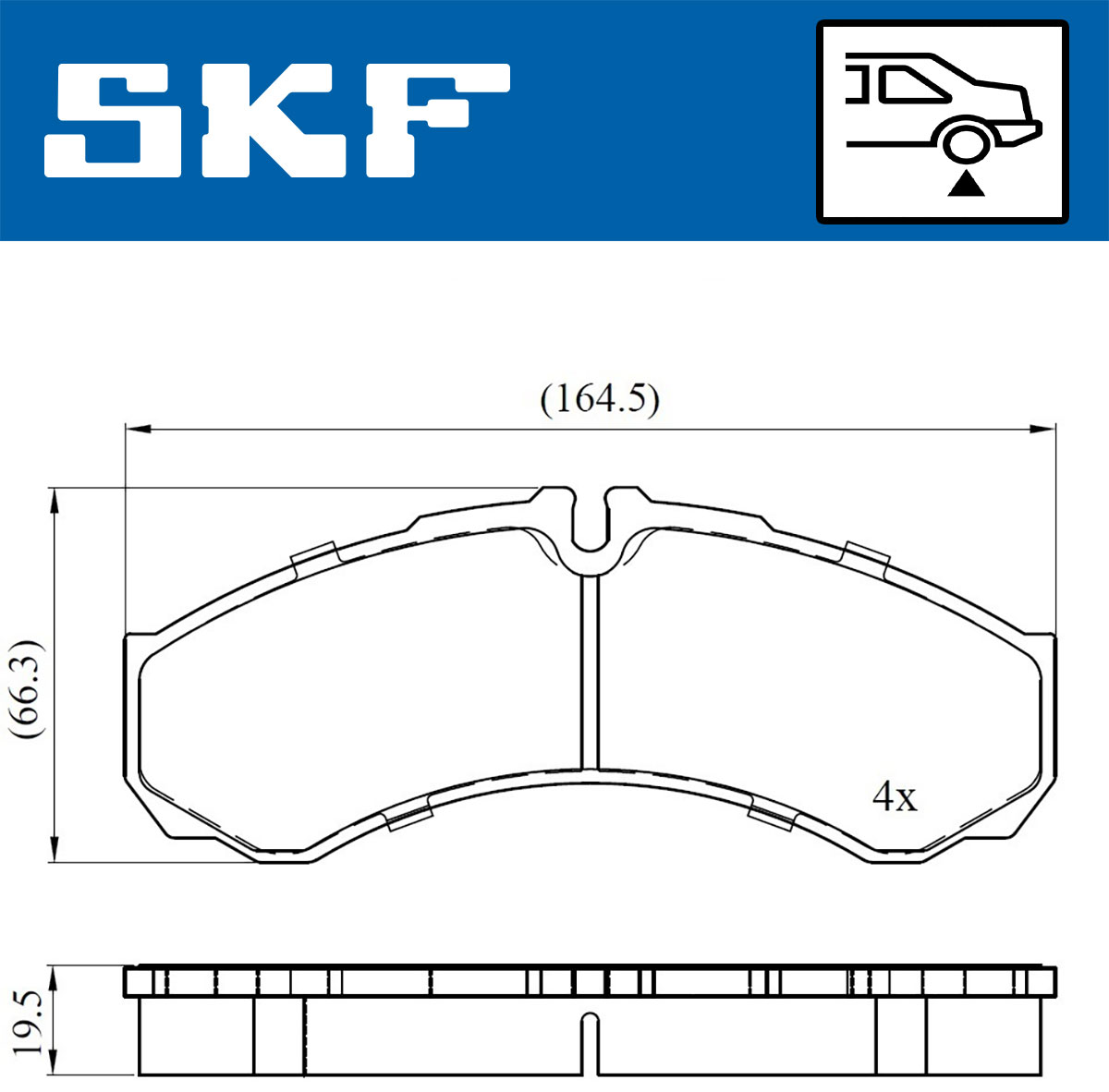SKF VKBP 90130 Bremsbelagsatz, Scheibenbremse