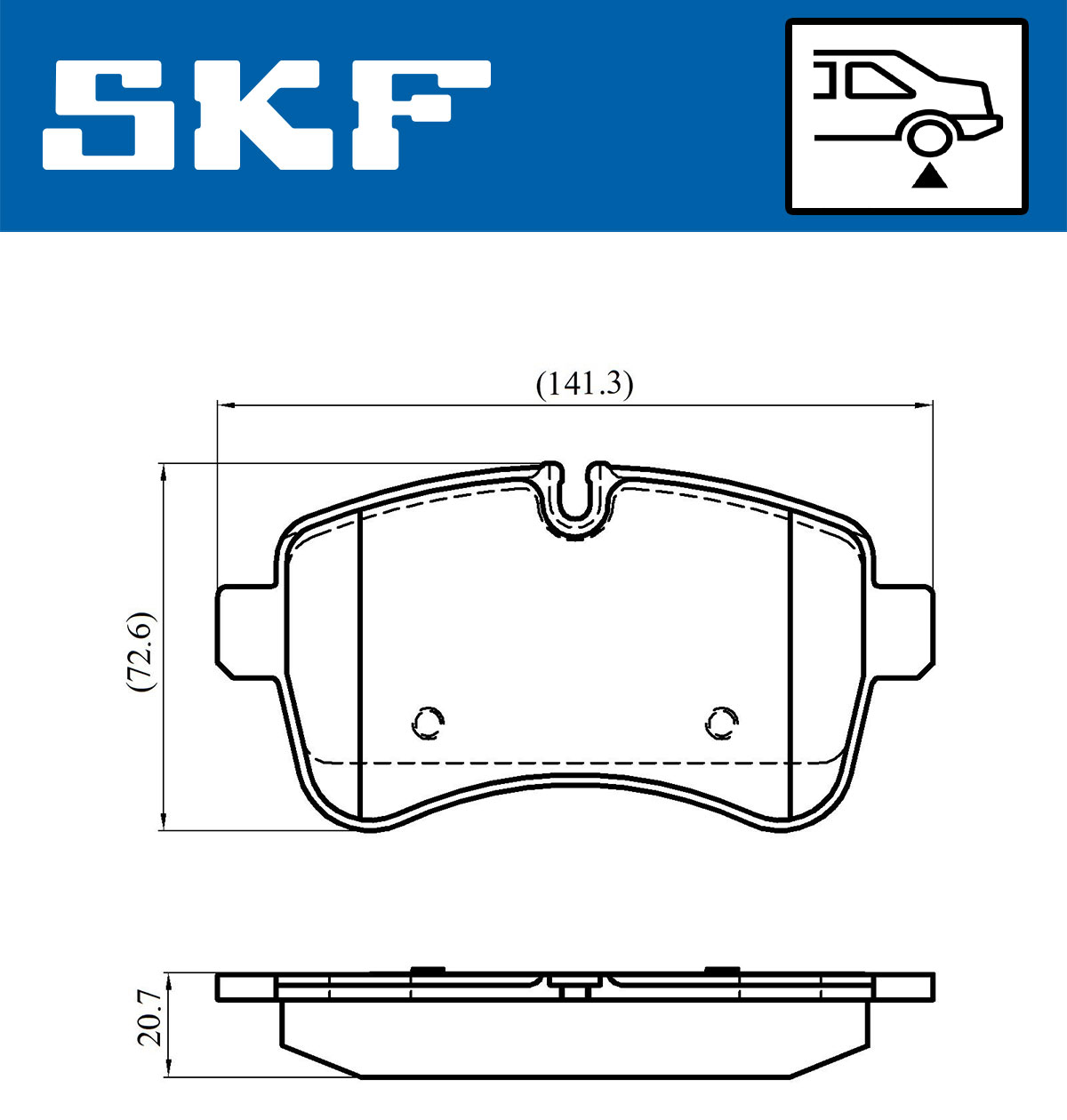 SKF VKBP 90140 Bremsbelagsatz, Scheibenbremse