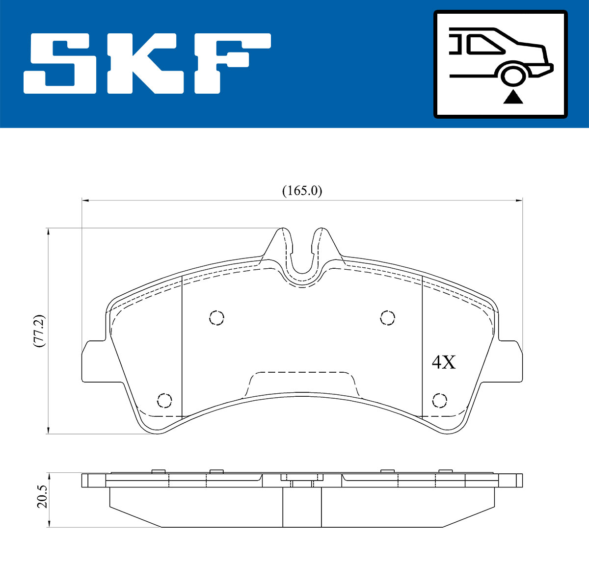 SKF VKBP 90149 Bremsbelagsatz, Scheibenbremse