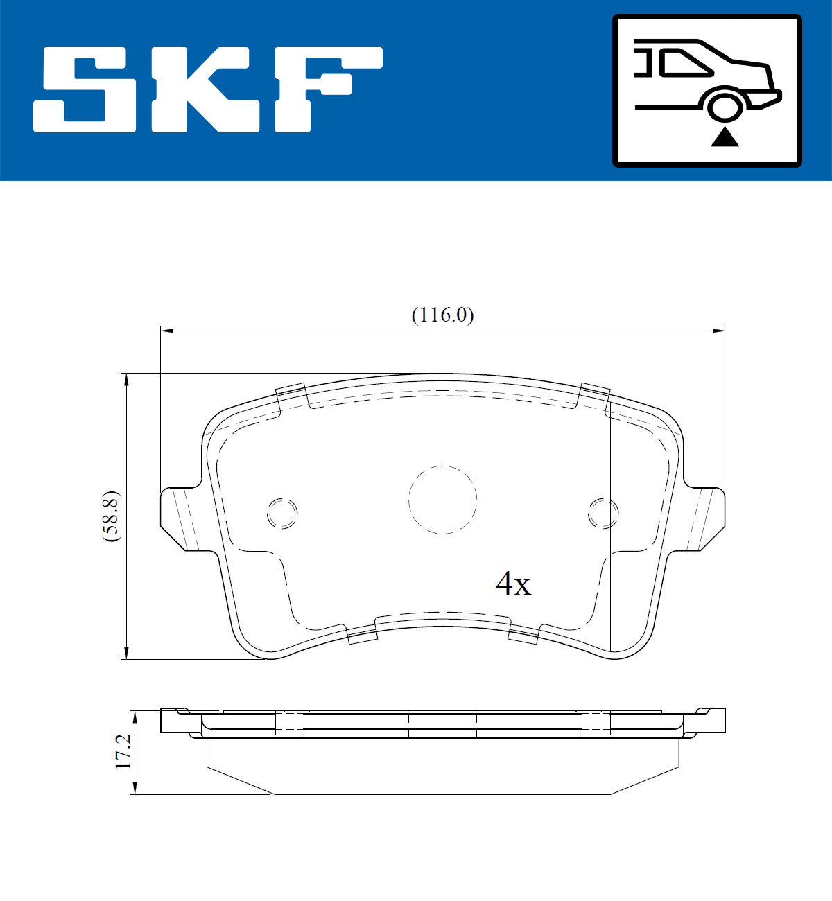 SKF VKBP 90150 Bremsbelagsatz, Scheibenbremse