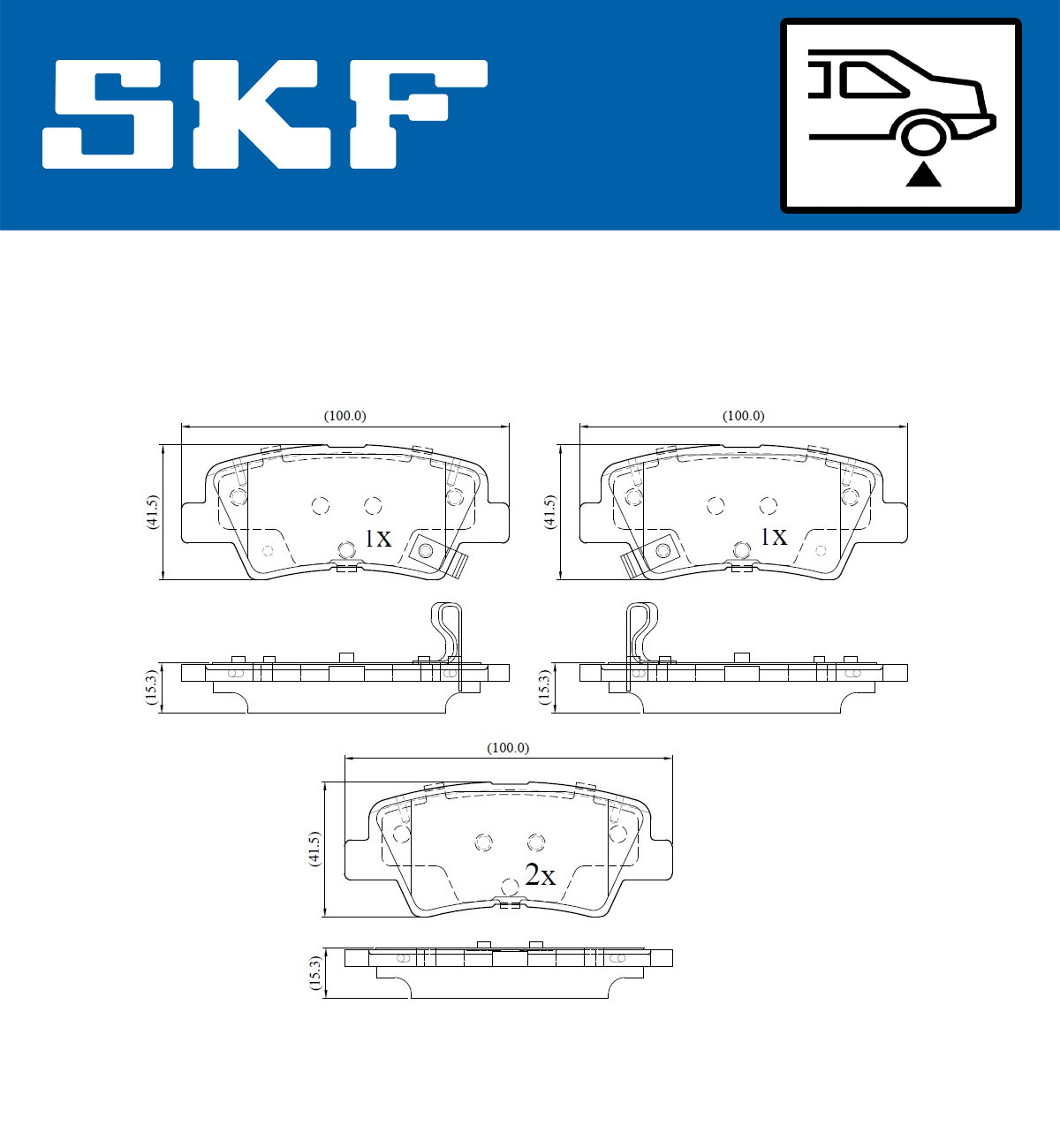 SKF VKBP 90174 A Bremsbelagsatz, Scheibenbremse