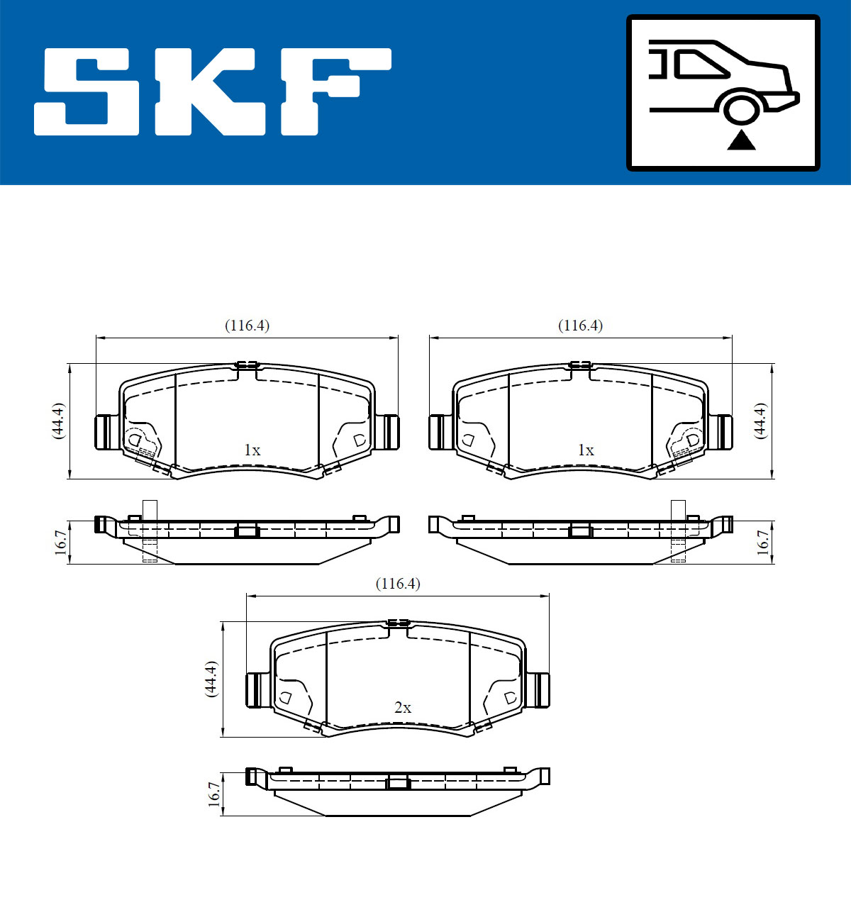 SKF VKBP 90374 A Bremsbelagsatz, Scheibenbremse