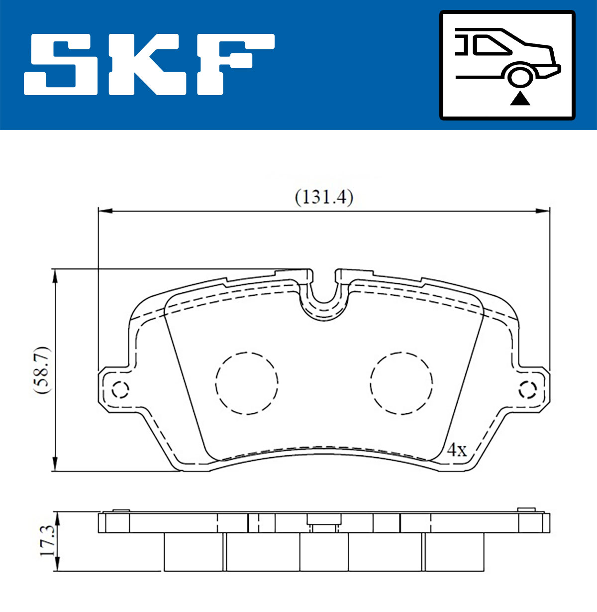 SKF VKBP 90396 Bremsbelagsatz, Scheibenbremse