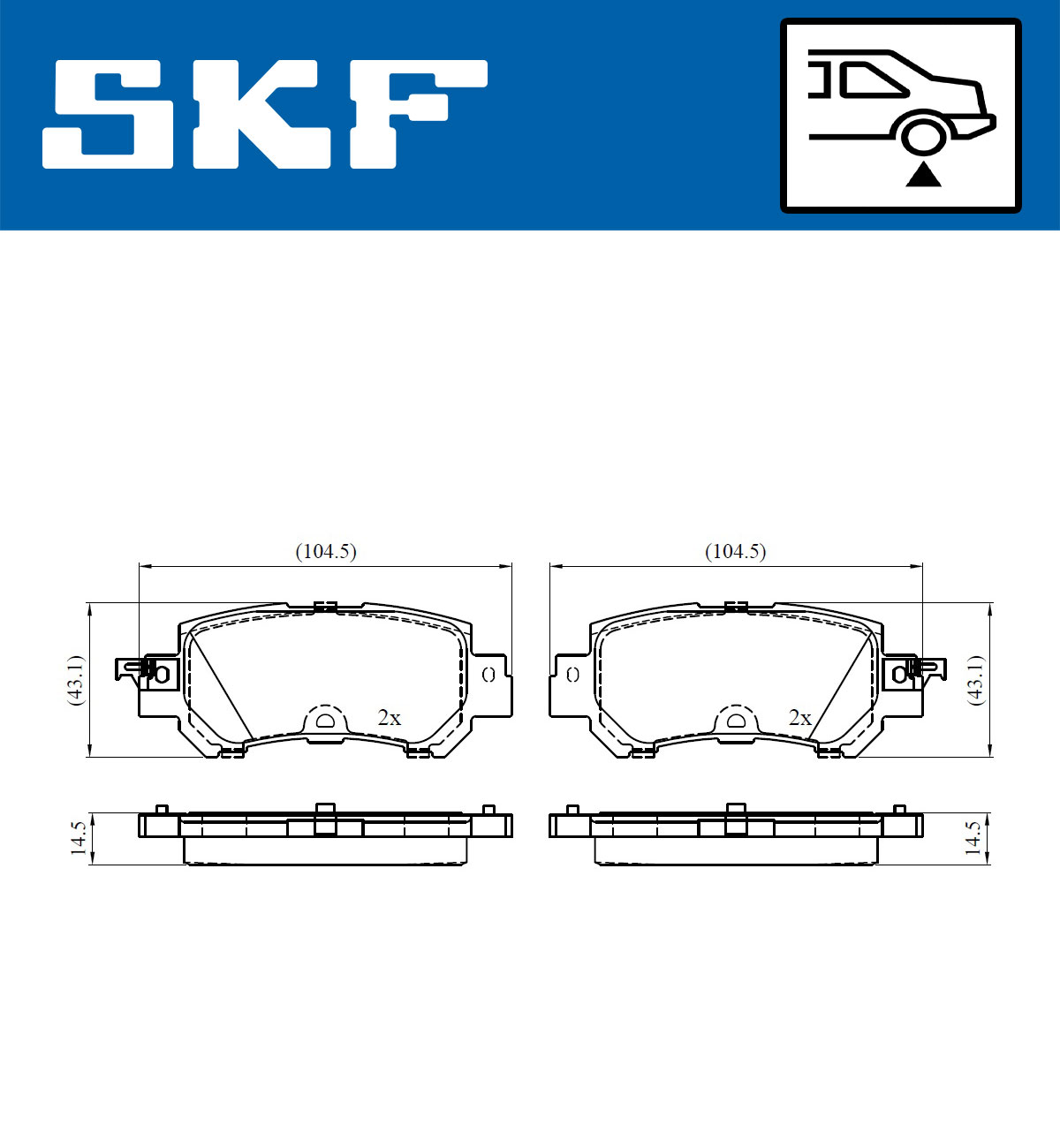 SKF VKBP 90418 A Bremsbelagsatz, Scheibenbremse